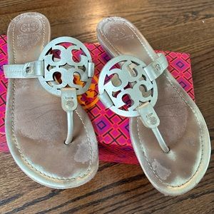 Miller Tory Burch Flats Gold